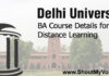 Delhi University BA Course Details