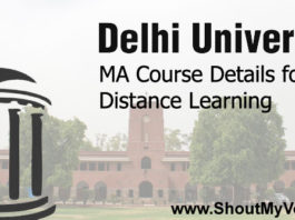 Delhi University MA Course Details for Distance Learning