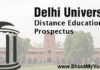 Find Delhi University Distance Education Prospectus