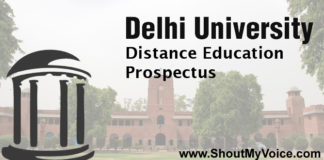 Find Delhi University Distance Education Prospectus