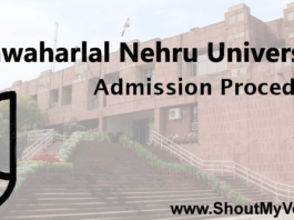 Jawaharlal Nehru University Admission Procedure