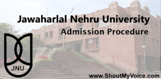 Jawaharlal Nehru University Admission Procedure