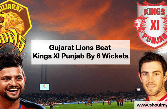 Gujarat Lions beat KXIP