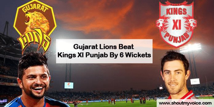 Gujarat Lions beat KXIP