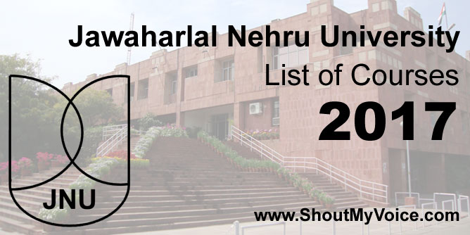 JNU Courses 2017 JNU Courses 2017